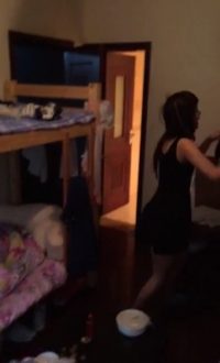 Busty lesbian schoolgirl playing