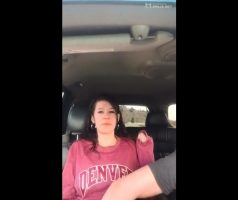 Young sexual insanity masturbated in the car