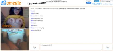 Omegle girl with nice tits masturbates doing live 2020