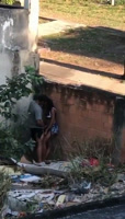 From my house recording the neighbors fucking