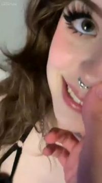 Twitch streamer girl getting ready to get fucked after strea