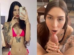 La flaca Vitoria Maboni chupando con talento una polla