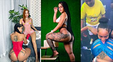 Dominicana Megane Janell hace show xxx con lesbianas video xxx