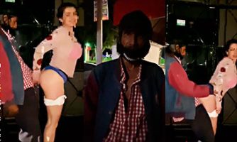 Latina la famosa Kendall follando al aire libre y un viejo la pillo