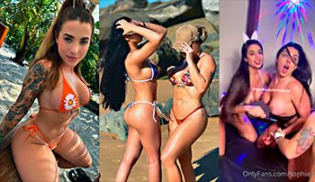 Brasileña hot y su dos amigas hacen trio lesbico xxx