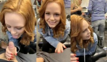 POV - Ella Hughes le mama la verga en público a su novio
