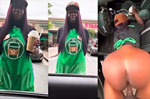 Cafeteria employee is teniendo sexo fuertes en el carro