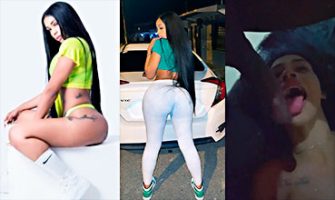 Dominicana putona tragandose un guebo de 12 pulgadas