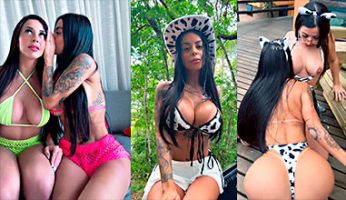 Lesbian porn video of Alyne Lary and Jaiane Lima lechetube hot