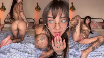 Tattooed Model Keaton Belle Nude Masturbation Video