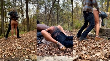 WanderingWife - BBC Creampie al aire libre mejor interracial