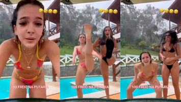 Mel Maia con su amiga semi desnudas locas por follar